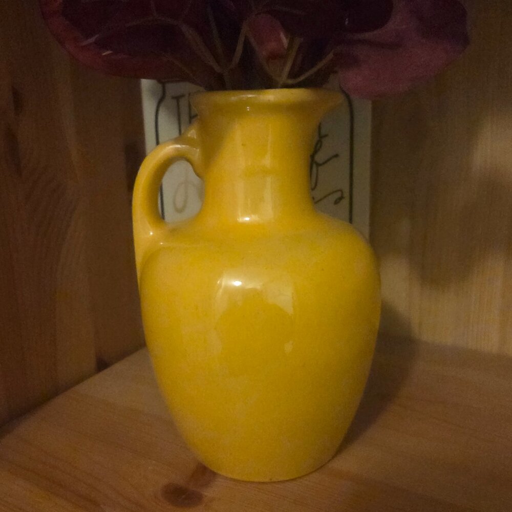 Vintage Frankoma Autumn Yellow Jug number 8, vase